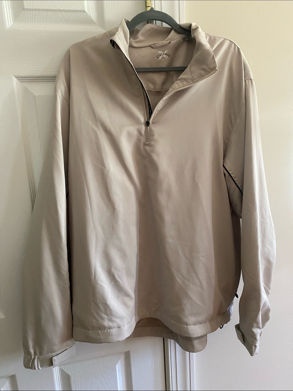 Callaway Men's Light Beige Quarter-Zip Performance Jacket